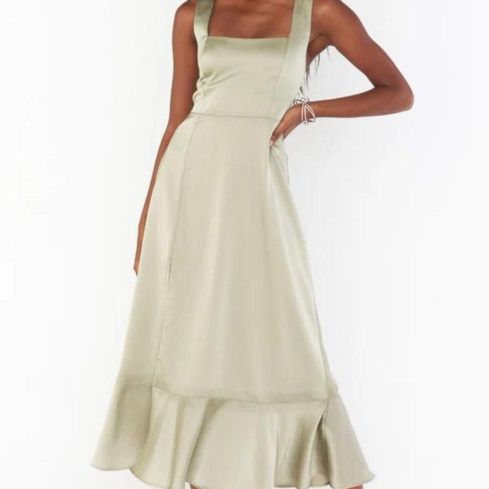 Show Me Your Mumu Claire Midi Dress Light Green Size S Flowy Boho